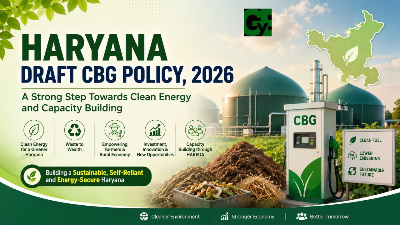 Haryana Draft CBG Policy, 2026: A Strong Step Towards Clean Energy and Capacity Building